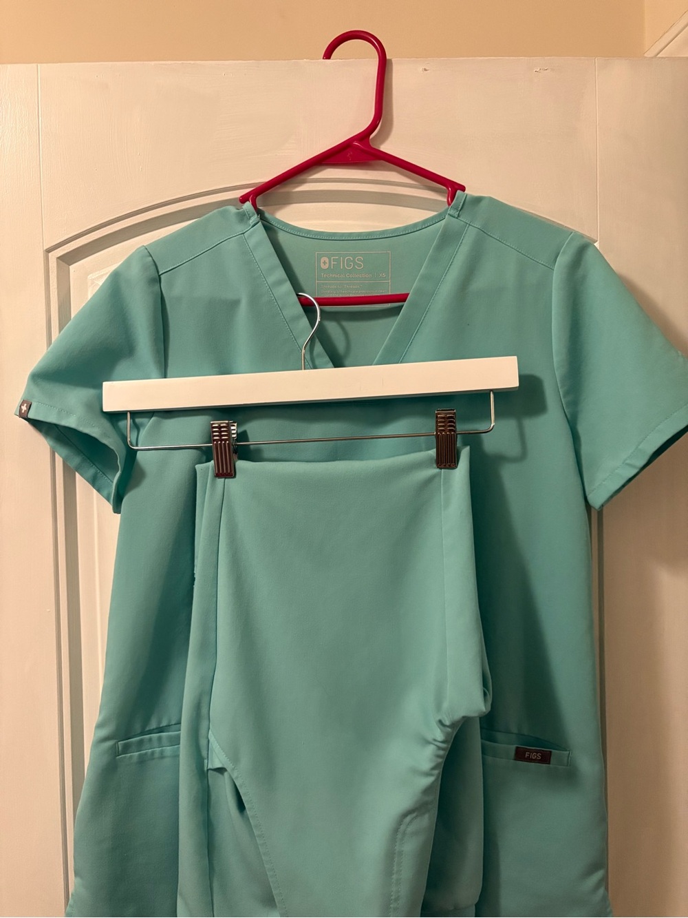 FIGS Women's V-Neck Scrub Top in Aqua